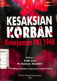 Image of Kesaksian Korban Kekejaman PKI 1948