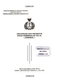Image of Organisasi dan Prosedur Dinas Pembekalan TNI AL (Disbekal) Keputusan Kepala Staf TNI AL Nomor: KEP/35/VII/1997 Tanggal 31 Juli 1997