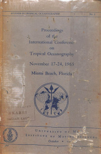 Image of Proceedings of the International Conference on Tropical Oceanography