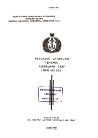 Image of Petunjuk Lapangan Tentang Pekerjaan Staf (REN-03.051) Juklap Kasal No. Juklap/1/VII/1980 Tanggal 7 Juli 1980