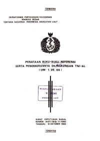 Image of Penataan Buku-Buku Referensi Serta Penomorannya Dilingkungan TNI AL (UM 1.05.04) Surat Keputusan Kasal Nomor SKEP/2819/X/1980 Tanggal 10 Oktober 1980