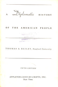 Image of A Diplomatic History Of The American People