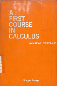 Image of A First Course in Calculus