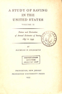 Image of A Study of Saving in The United States 2