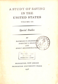 Image of A Study of Saving in The United States 3