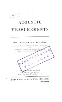 Image of Acoustic Measurements