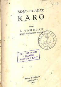 Image of Adat Istiadat Karo