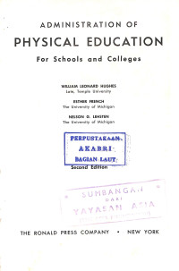 Image of Administration of Physical Education for Schools and Colleges