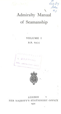 Image of Admiralty Manual of Seamanship Volume I