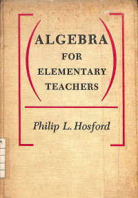 Image of Algebra for Elementary Teachers