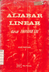 Image of Aljabar Linear dasar Ekonometri