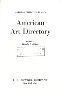 Image of American Art Dictionary 1961