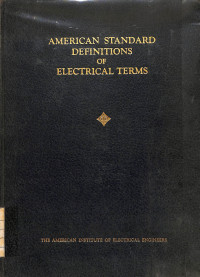 Image of American Standard Definitions of Electrical Terms