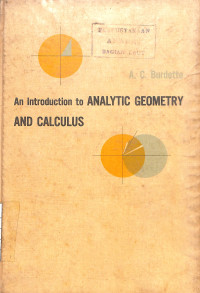 Image of An Introduction to Analytic Geometry and Calculus