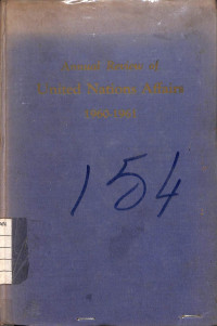 Image of Annual Review of United Nations Affairs 1960 - 1961