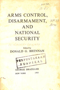 Image of Arms Control, Disarmament, And National Security