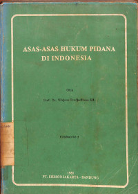 Image of Asas-Asas Hukum Pidana Di Indonesia