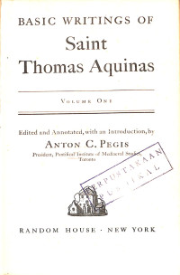 Image of Basic Writings of Saint Thomas Aquinas