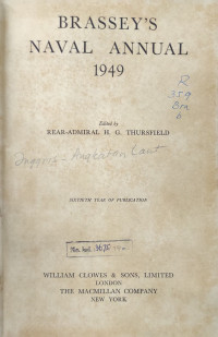 Image of Brassey's Naval Annual 1949