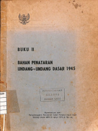Image of Buku II Bahan Penataran Undang-Undang Dasar 1945