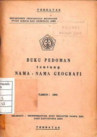 Image of Buku Pedoman tentang Nama-Nama Geografi