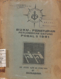 Image of Buku Peraturan Perlombaan Dayung PORAL II