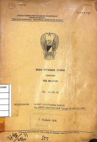 Image of Buku Petunjuk Tehnik tentang Pos Militer
