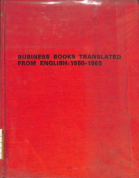 Image of Business Books Translated From English : 1950 - 1965