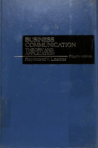 Image of Business Communication : Theory And Application (Fourth edition)