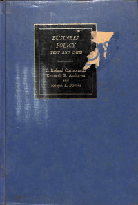 Image of Business Policy text and cases