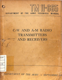 Image of C-W And A-M Radio Transmitters And Receivers