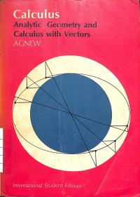 Image of Calculus Analytic Geometry and Calculus with Vectors