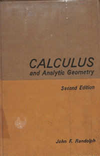 Image of Calculus and Analytic Geometry - Second Edition