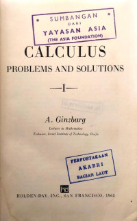 Image of Calculus Problems and Solutions I