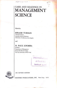 Image of Cases And Readings In Management Science