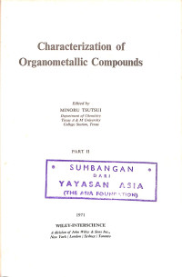 Image of Characterization of Organometallic Compounds