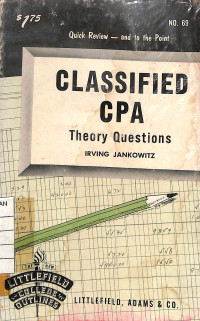 Image of Classified CPA Theory Questions