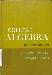 Image of College Algebra Second Edition