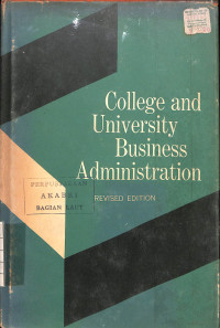 Image of College and University Business Administration - Revised Edition