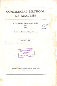 Image of Commercial Methods of Analysis
