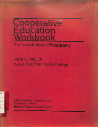 Image of Cooperative Education Workbook : For Foodservice/Hospitality