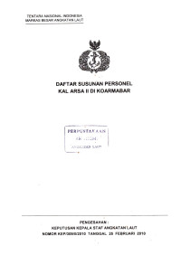 Image of Daftar Susunan Personel KAL Arsa II di Koarmabar