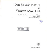 Image of Dari Sekolah K.W III ke Yayasan Kawedri