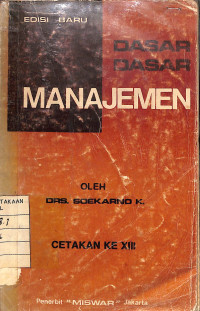 Image of Dasar Dasar Manajemen