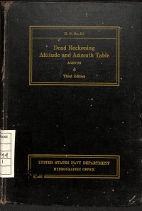 Image of Dead Reckoning Altitude and Azimuth Table Ageton