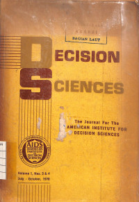 Image of Decision Sciences - Volume 1