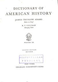 Image of Dictionary of American History , Volume III : H-MI