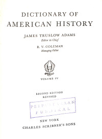 Image of Dictionary of American History , Volume IV : MO-R