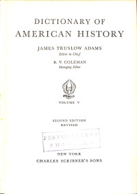 Image of Dictionary of American History , Volume V : S-Z