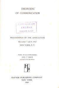Image of Disorders of Communication